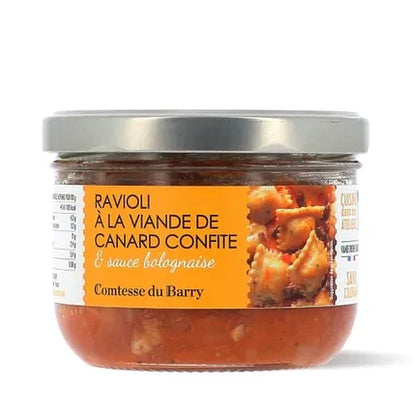 RAVIOLI AU CONFIT DE CANARD ET À LA SAUCE BOLOGNAISE